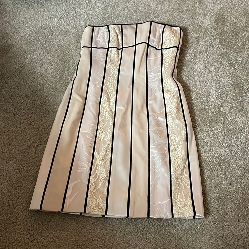 Strapless Kay Unger dress